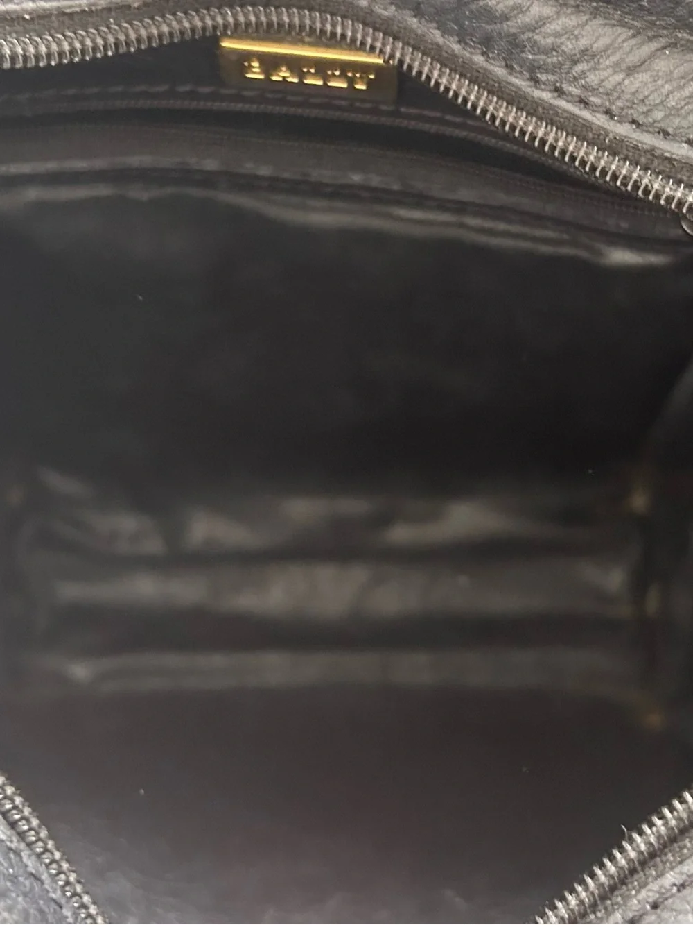 Bally Vintage Leather Crossbody Bag Black Brown Croc Embossed Shoulder Purse